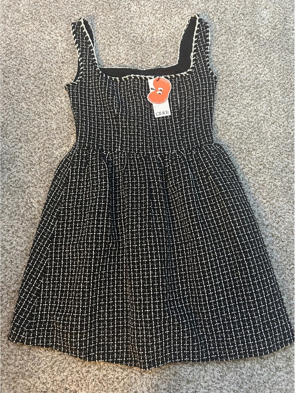 New Cider Black and Ivory Dress